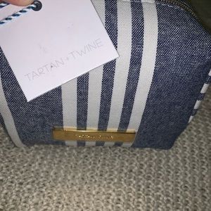 Denim Blue and White Cosmetic Bag